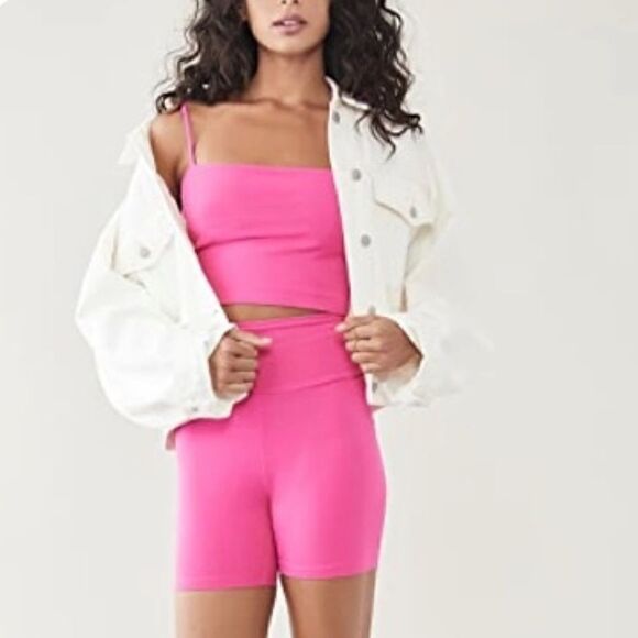 𝅺SUSANA Monaco Punch Pink Biker Shorts XS - Picture 1 of 5